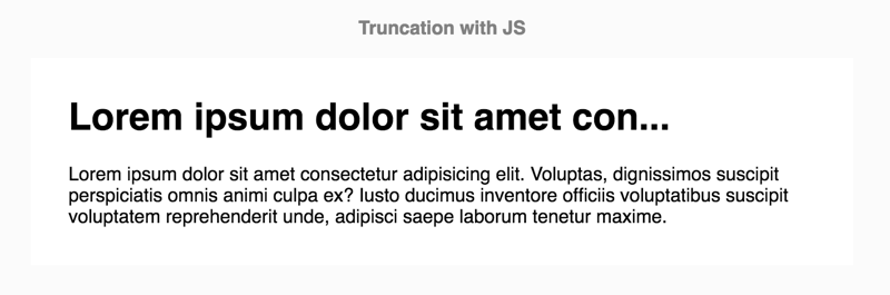 You can even truncate your titles with JavaScript if you really have to
